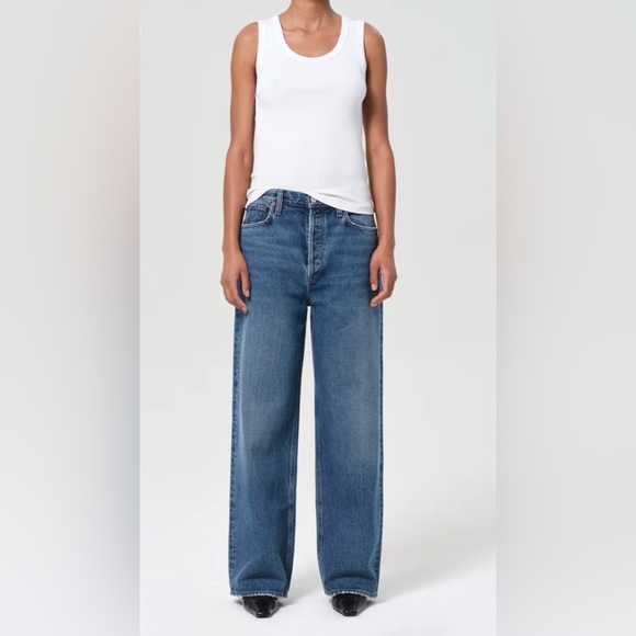 Agolde Denim - AGOLDE Low Slung Baggy Jeans Essence